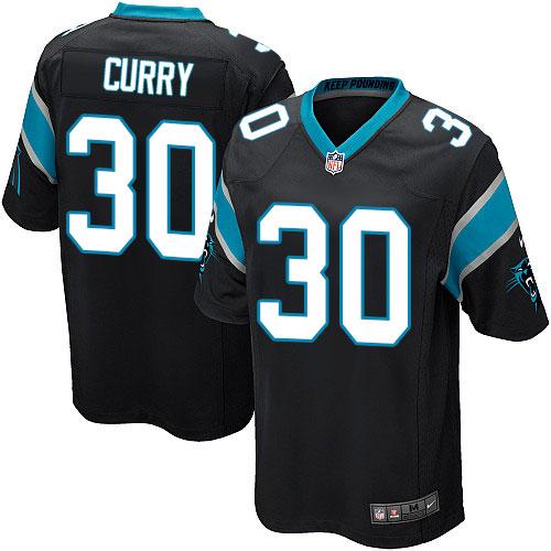 Nike Panthers #30 Stephen Curry Black Team Color Youth Stitched NFL Elite Jersey